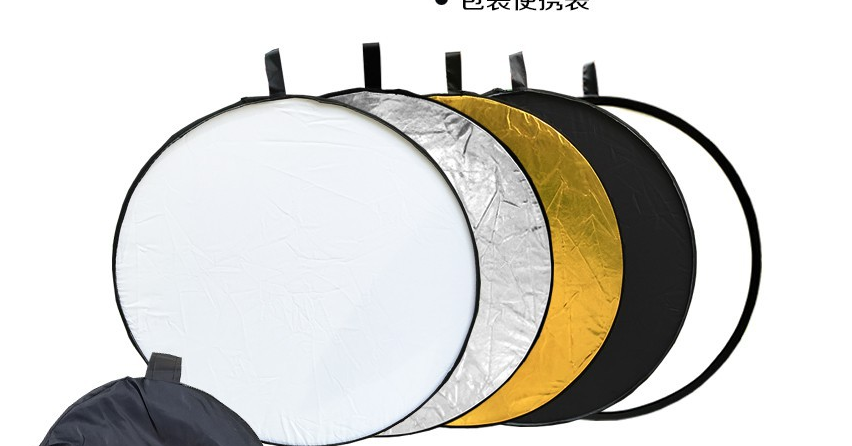 Or et argent blanc noir lumière douce 5 couleur un réflecteur pliant équipement photographique