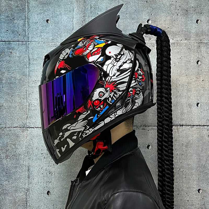 Casques de moto en cuir de couple