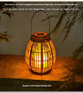 Décoration de jardin solaire Bamboo Woven bougie lumières