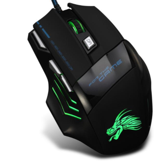 Souris de jeu filaire professionnel 5500DPI 7 boutons réglables