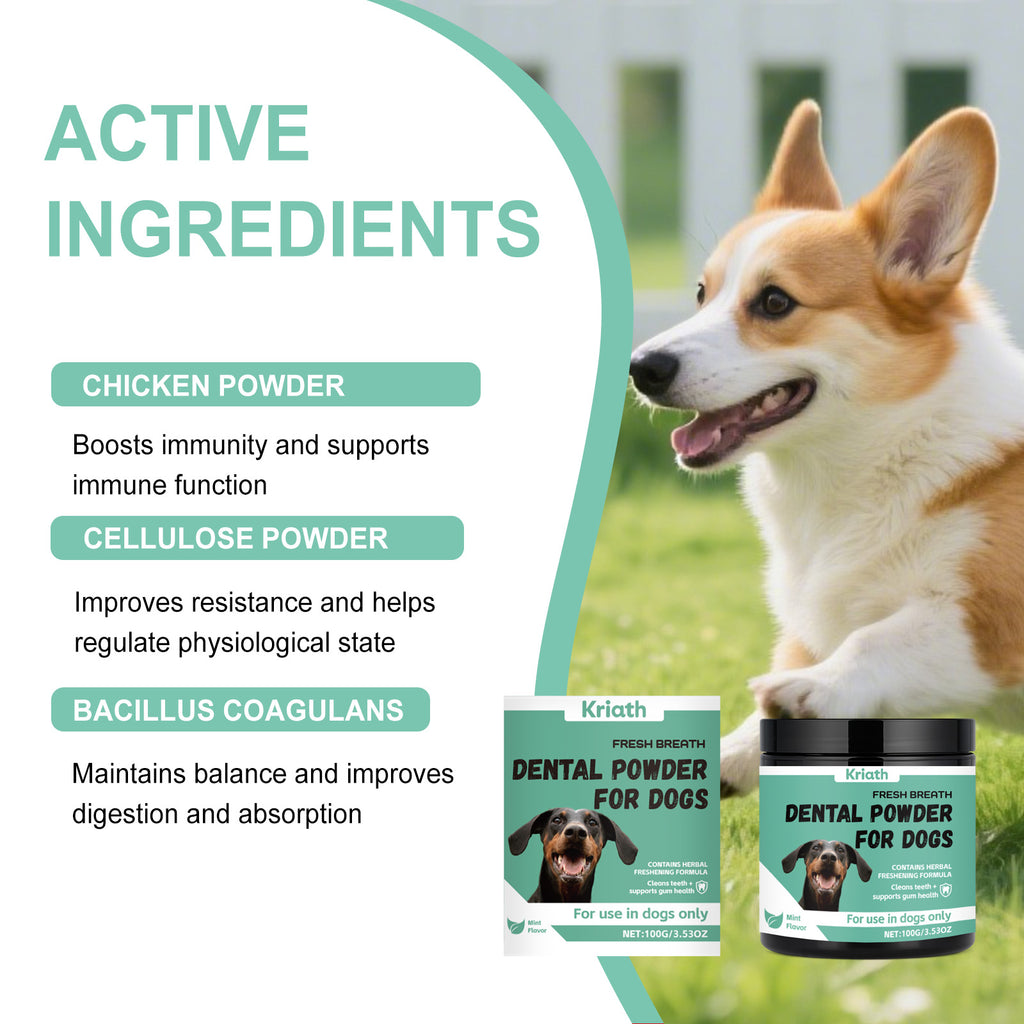 Poudre de dents pour chiens