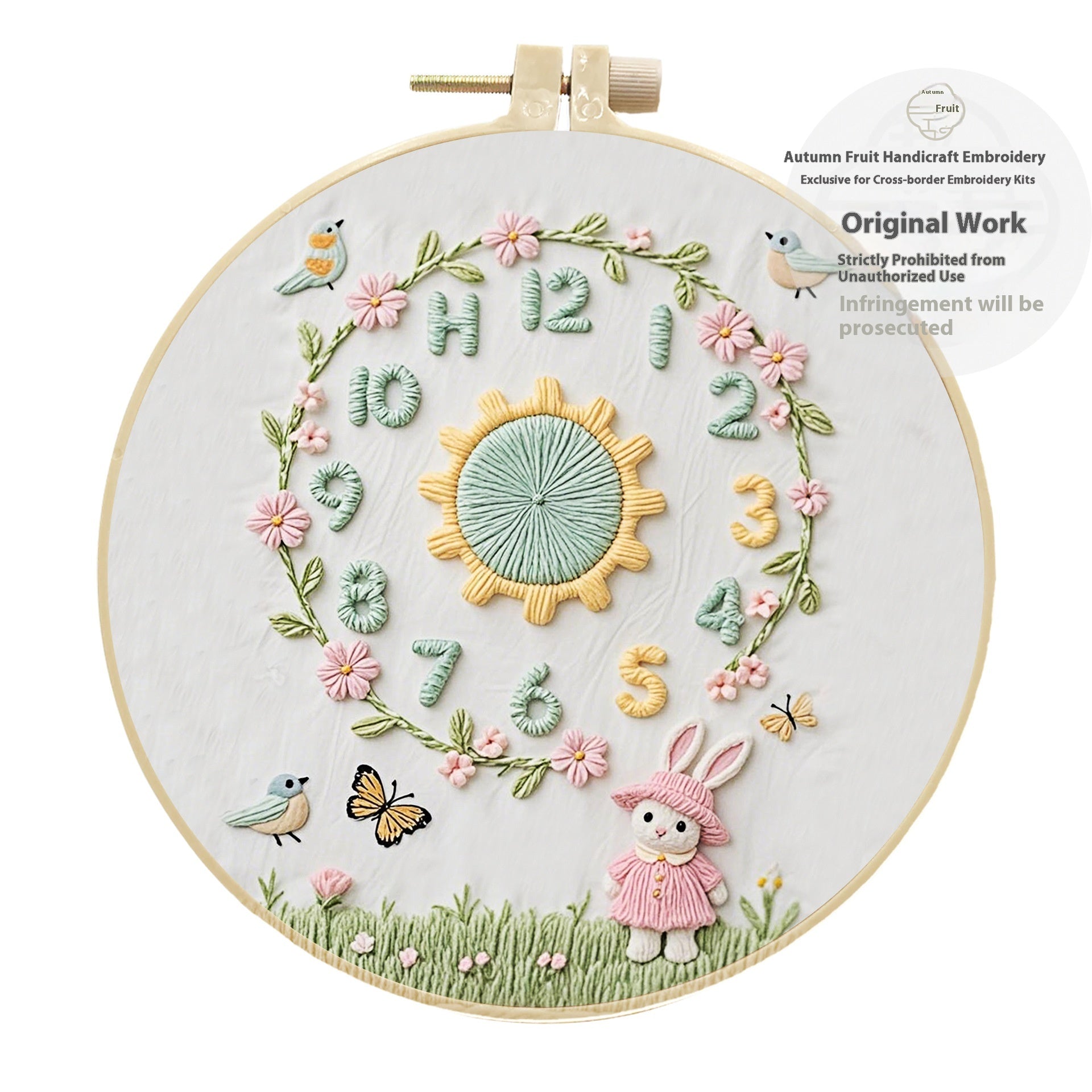 Décoration de l'horloge Broderie Diy Creative Simple Kit Matériau