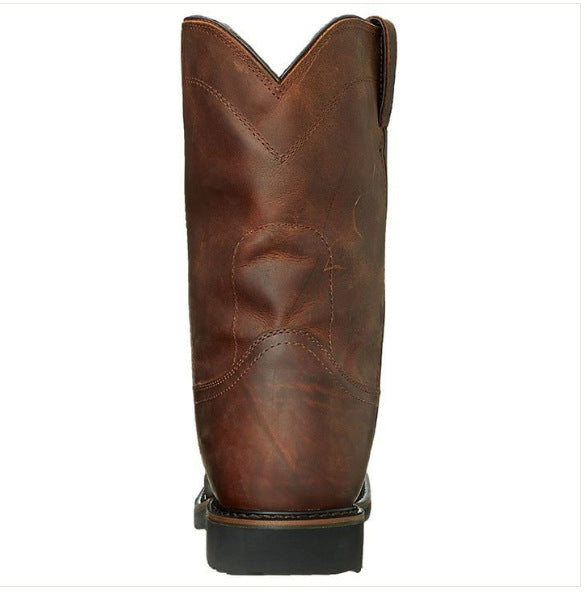Retro Tea-colored Hommes Bottes Versatile Casual
