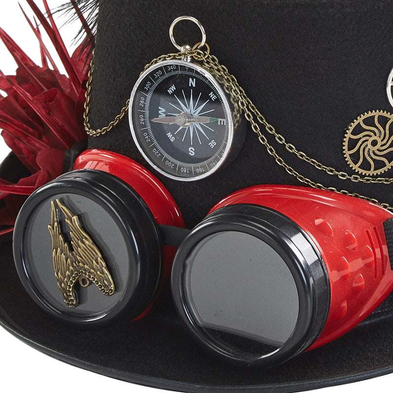 Chapeau de haut en forme de lunettes de protection