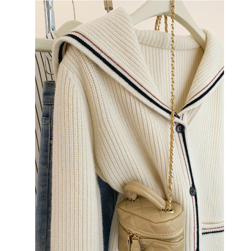 Style européen Relaxed-fit Cashmere Knit Cardigan