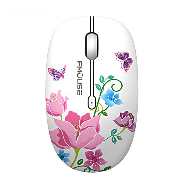 FMOUSE Mouse Mini Souris sans fil 1600DPI Portable Mouse sans fil Ergonomic Wireless Mice Sil