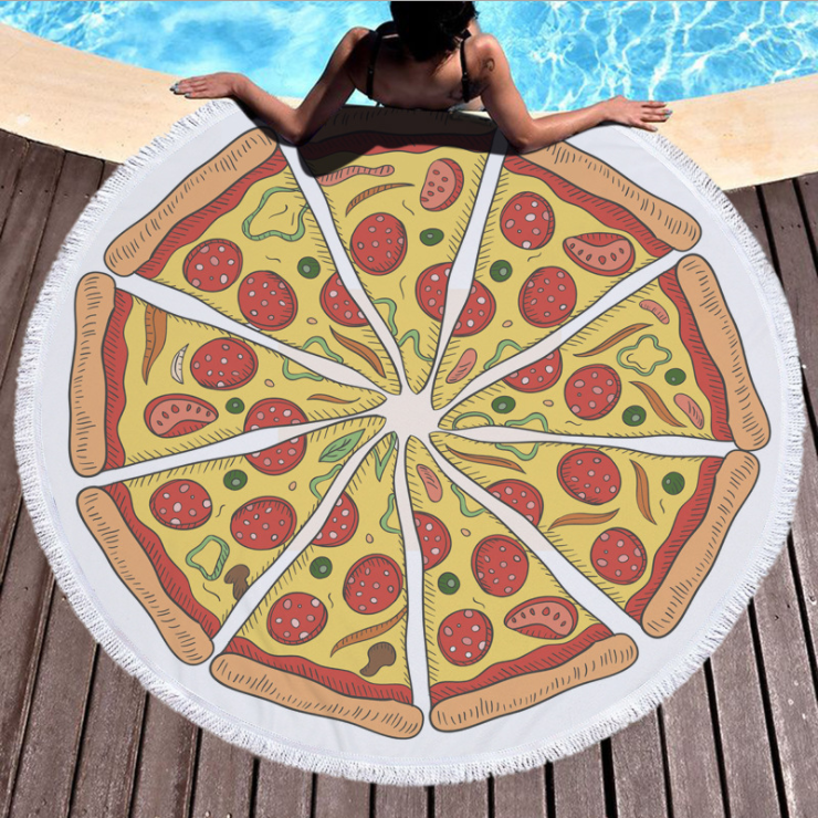 Tapis de plage rond de fruits