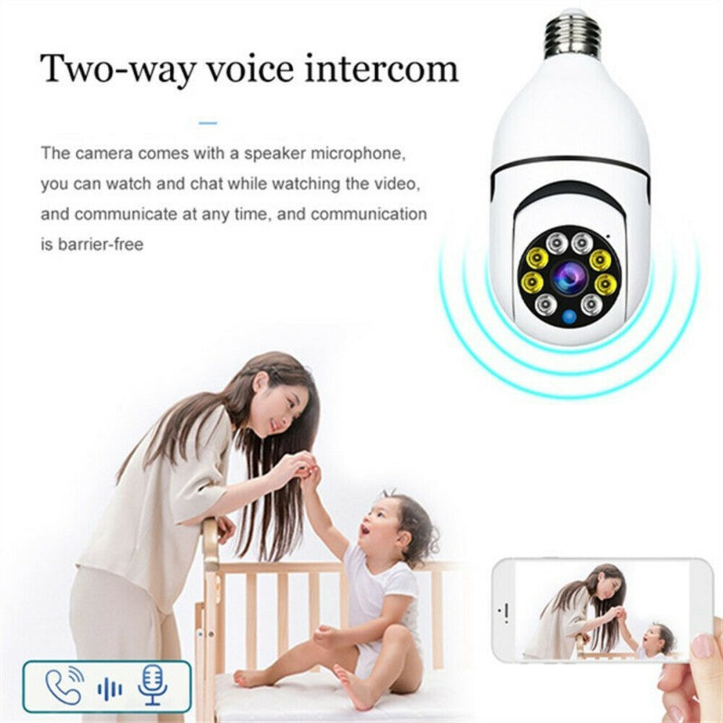 Caméra d'ampoule IR E27 1080P HD sans fil Wifi Smart Caméra de sécurité maison