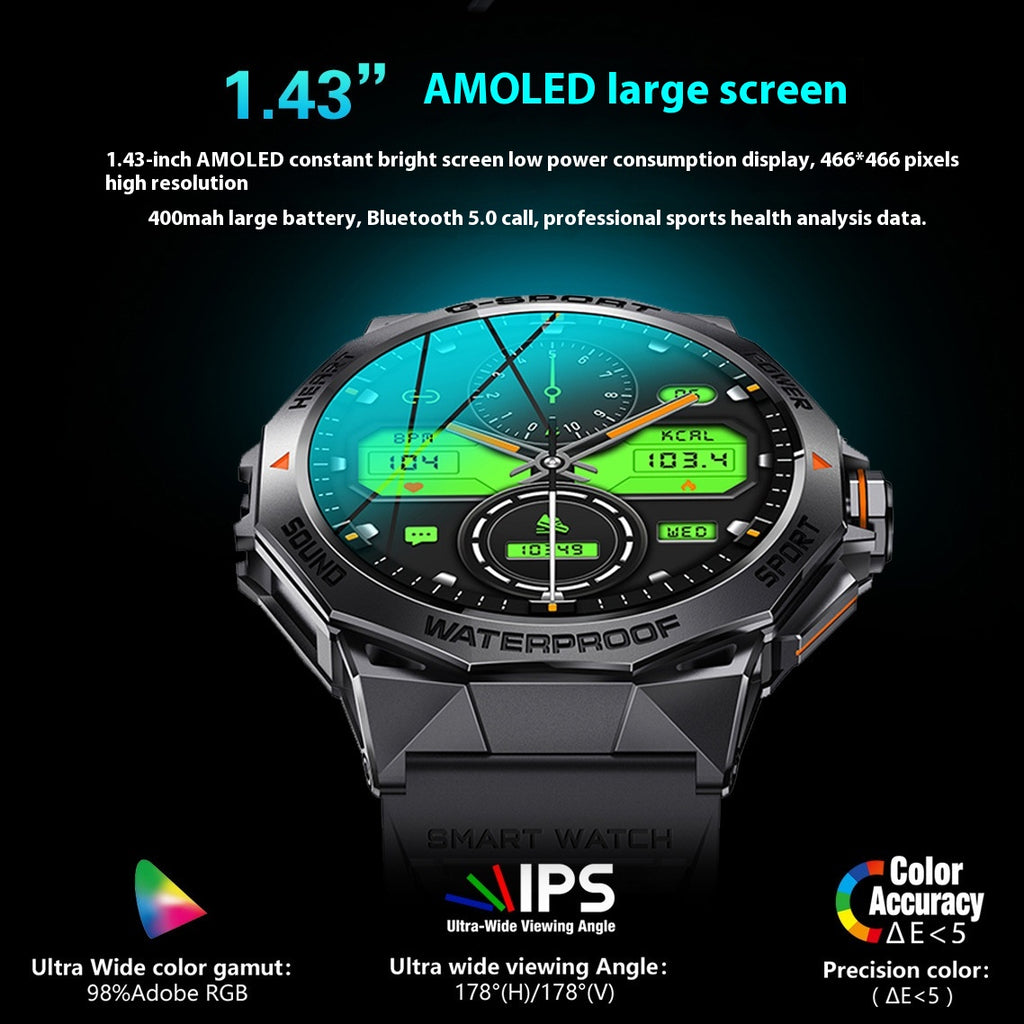 Écran Bluetooth appelant la météo Fréquence cardiaque Surveillance de l'oxygène du sang Smart Watch