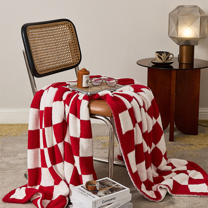 Couverture en Plaid de demi-velvet de style nordique