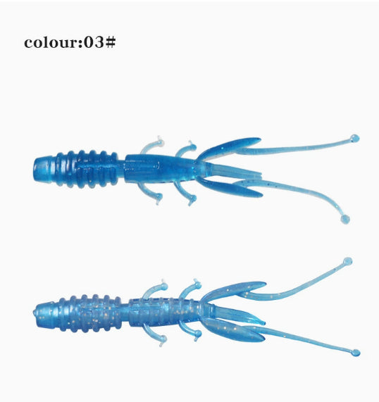 Lure Bait Drop-s Rig Worm Soft Basse Lure Crevette parfumée au sel