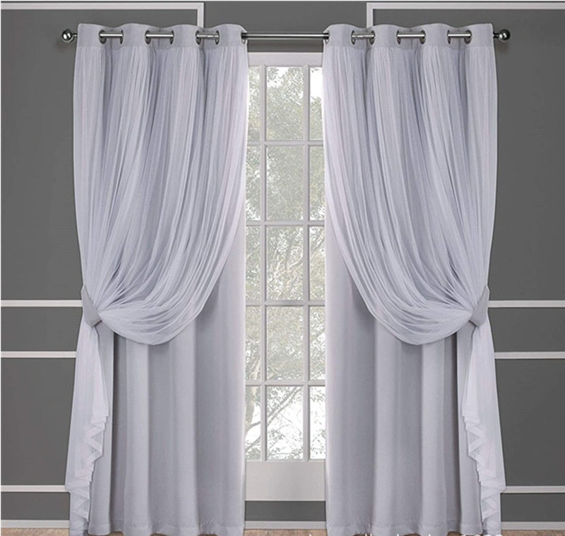 Revêtement double couche de dentelle Rideau