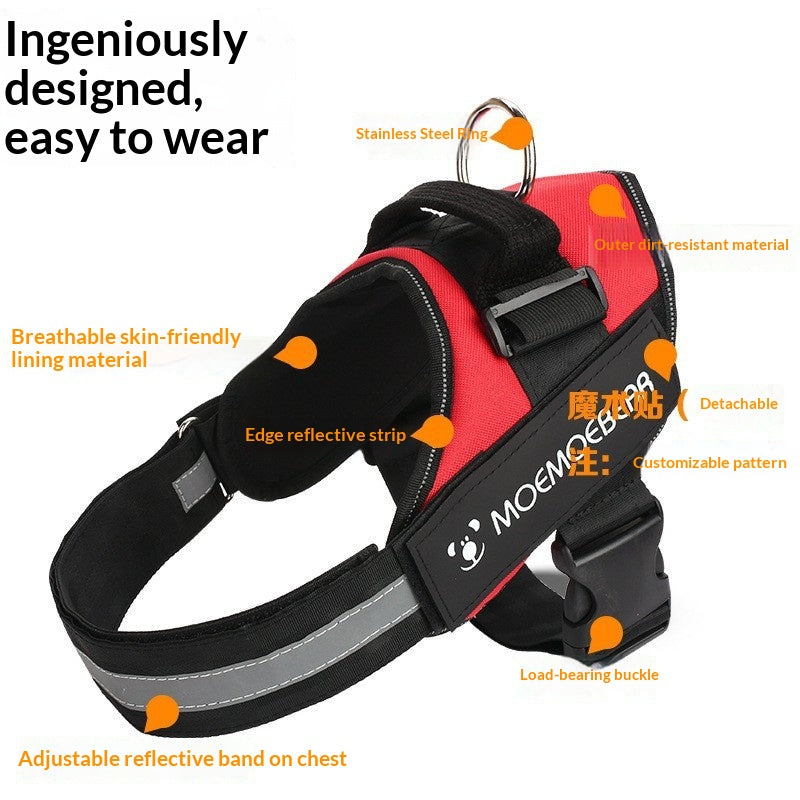 Étanche à l'explosion Traction K9 Pet Harness Oxford Fabric Pet Supplies