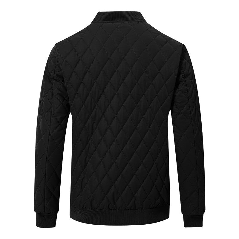Casual Youth Stand-Collar Hommes Veste en cuir rembourré en coton