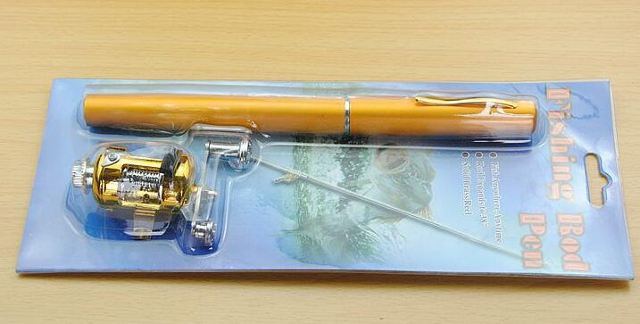 Véritable mini glaçon stylo de pêche canne de pêche canne de pêche avec batterie
