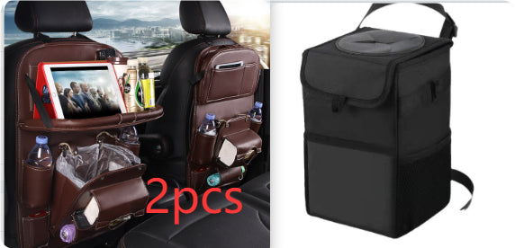 PU sac de rangement de voiture en cuir siège multifonction arrière plateau sac de suspension étanche