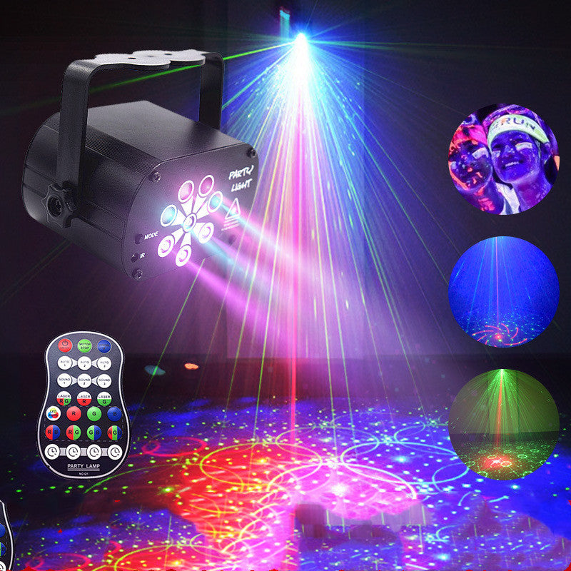 LED scène lumière laser projecteur Disco lampe avec contrôle de la voix son feux de partie pour la maison