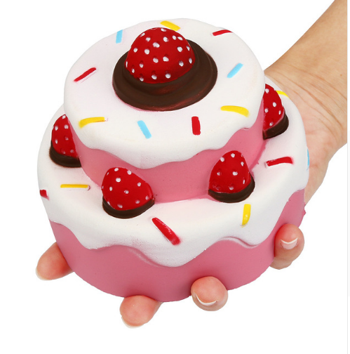 Sweet Mochi Jumbo Strawberry Cake parfumé super lent Jouet d'enfant Cute Squeeze Jouet Gags
