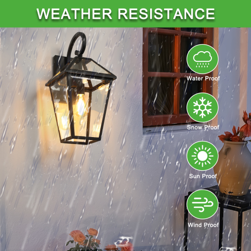 Lampes murales extérieures modernes et étanches supportent de nombreux types d'ampoules-2 packs non disponibles Platf