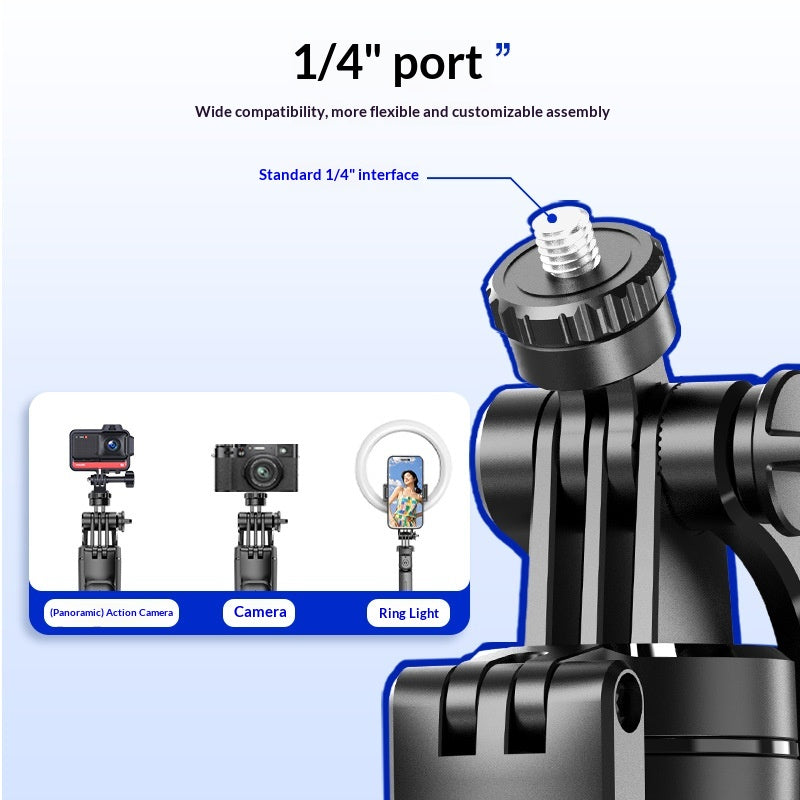 Stabilized extensible Selfie Stick avec Bluetooth Remote pour les photos et le streaming en direct