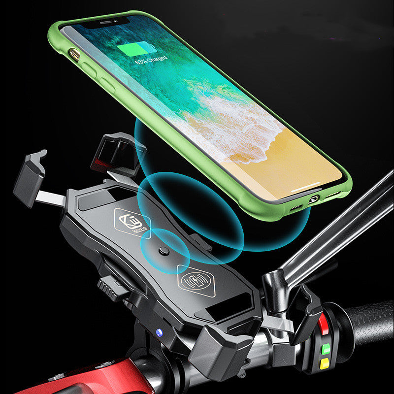 Porte-téléphone mobile charge sans fil de moto 15W