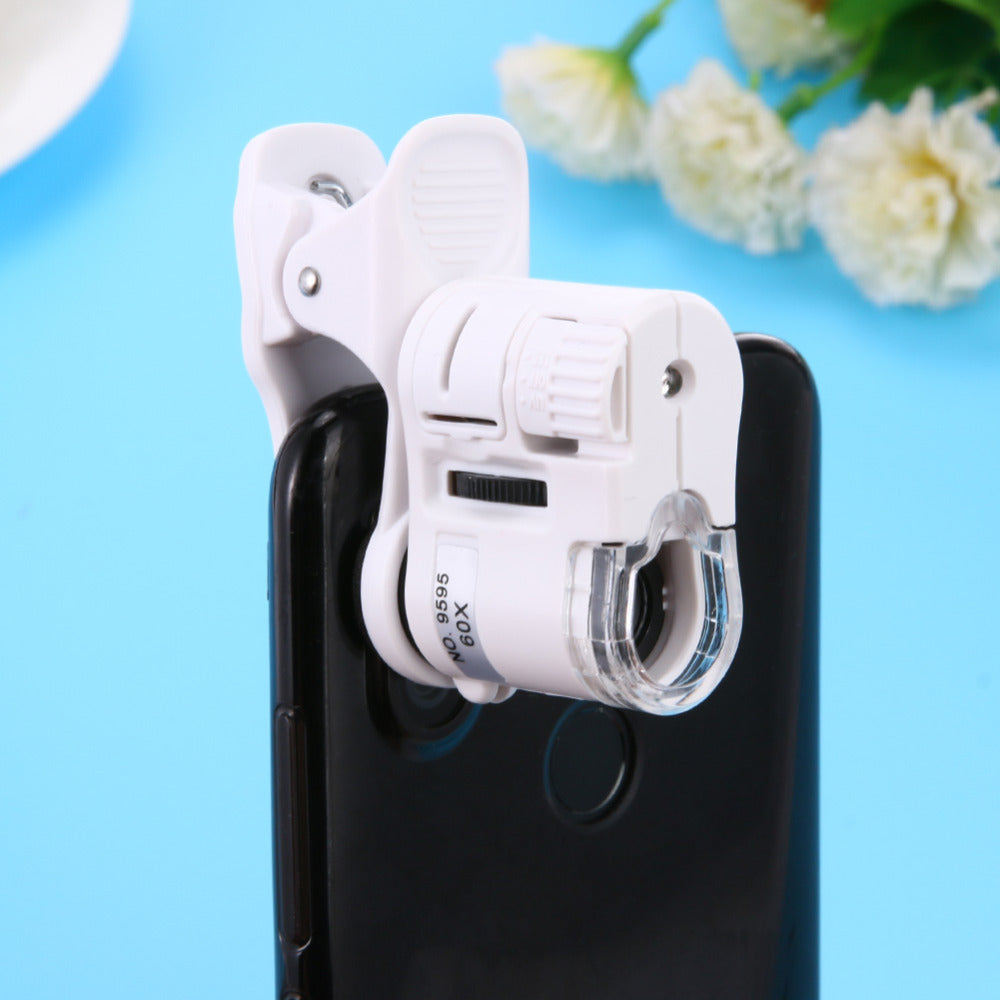 Caméra numérique Microscope pour téléphone portable avec lumière LED