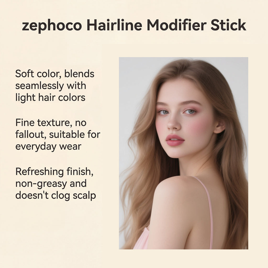 Zephoco Double Find Coiffure Root Touch Up Concealer stylo brun clair pour la couleur quotidienne des cheveux Mod