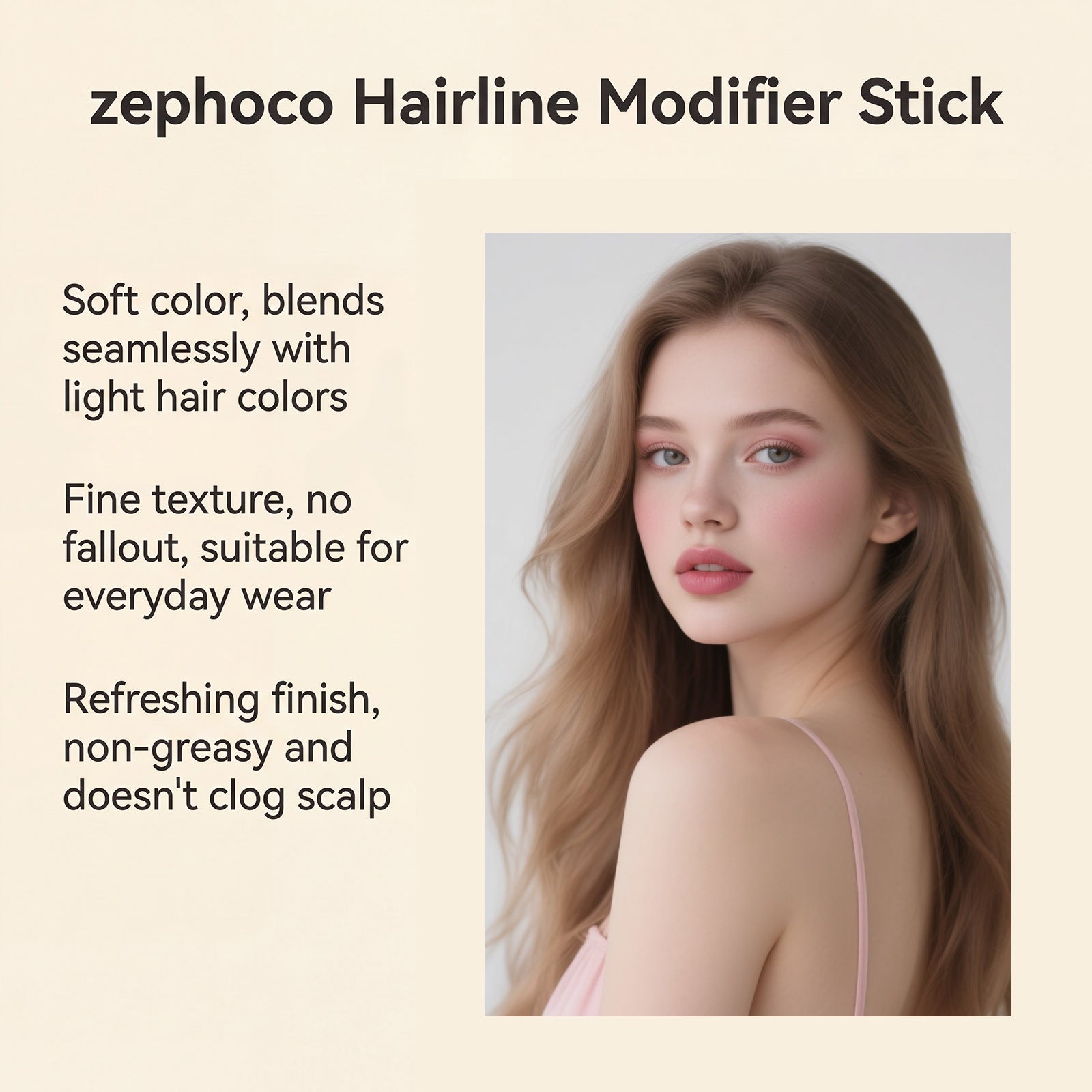 Zephoco Double Find Coiffure Root Touch Up Concealer stylo brun clair pour la couleur quotidienne des cheveux Mod