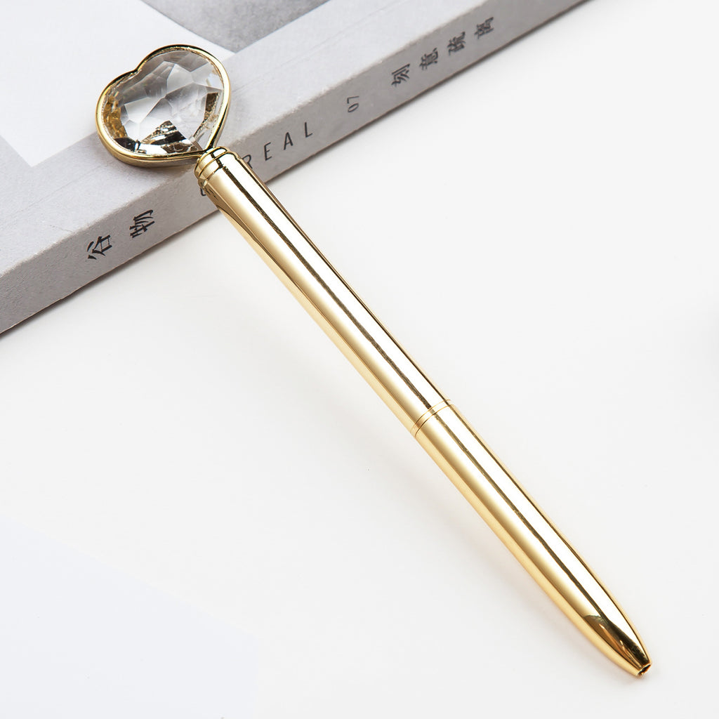 Cristal créatif Love balle stylo en métal diamant