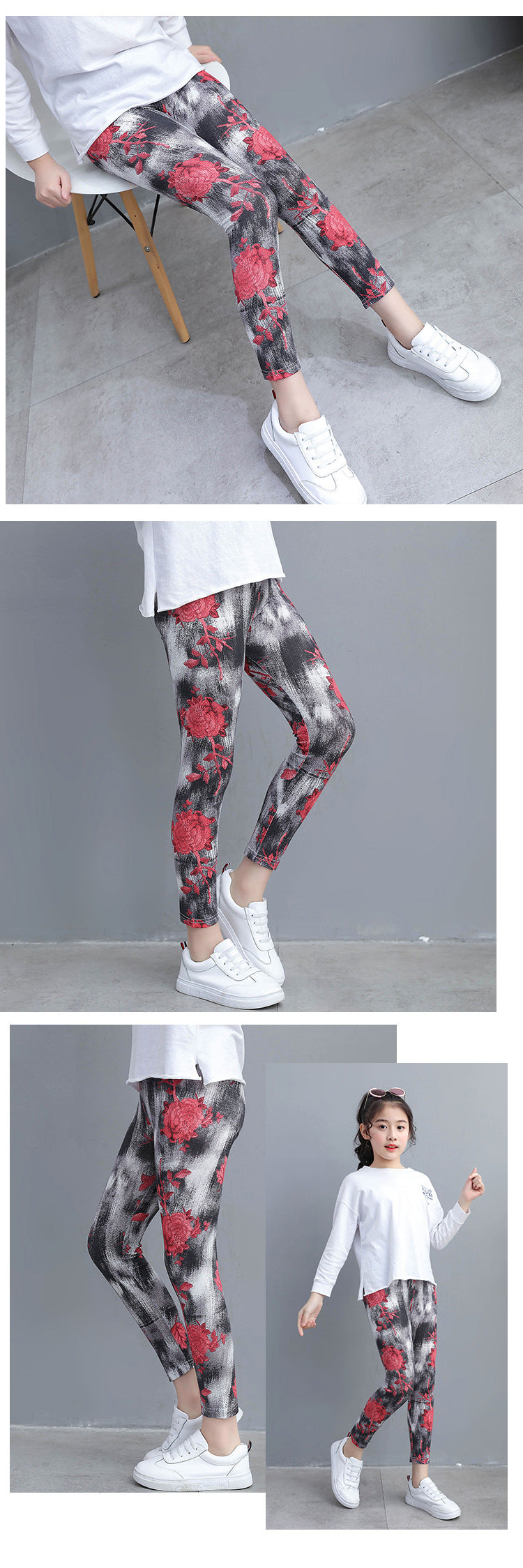 Leggings Modal Cropped Pantalons Outer Wear Girls' Stretch Tights Classique