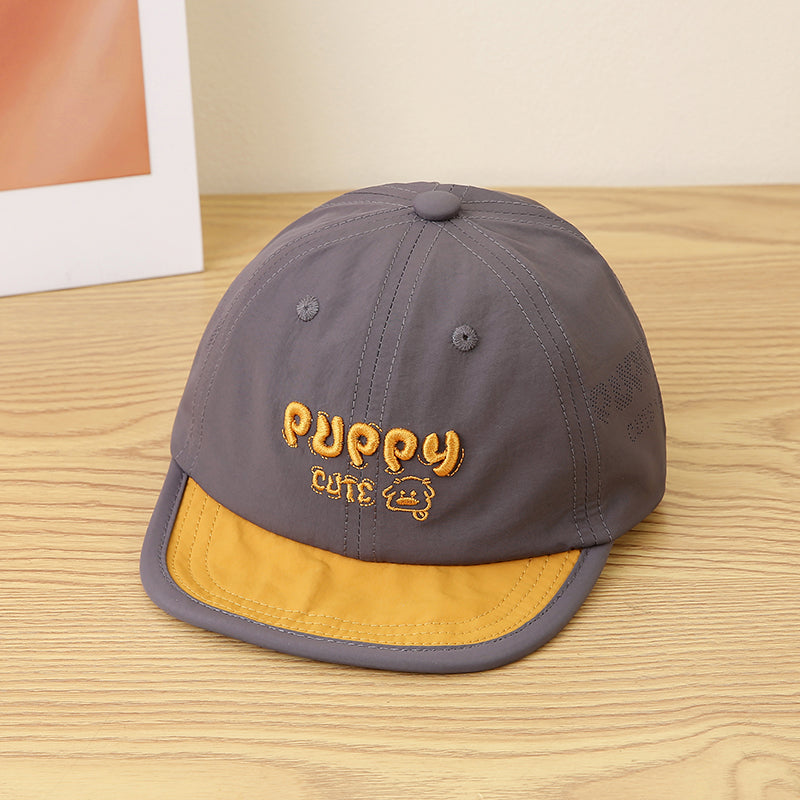 Casquette de baseball multicolore pour enfants avec motifs de lettres cartoonish et emb