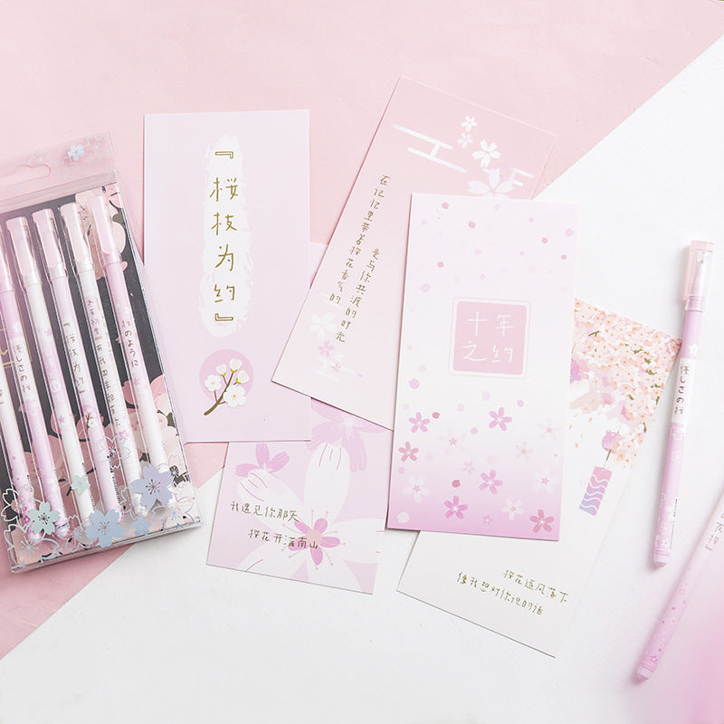 Set de stylo Gel Sakura créatif