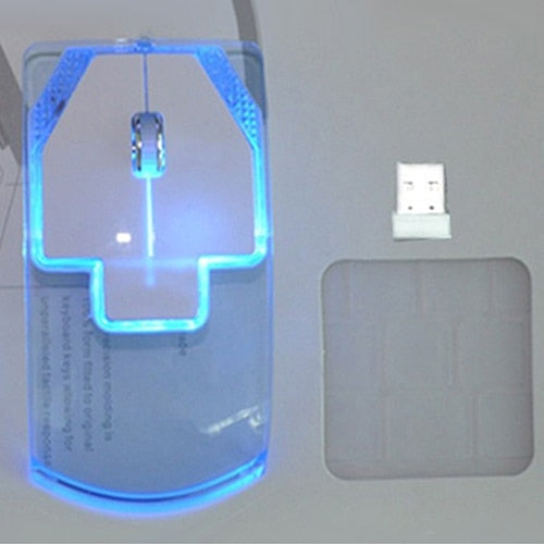 Souris optique lumineuse sans fil Intelligente de 2,4 GHz pour ordinateur portable