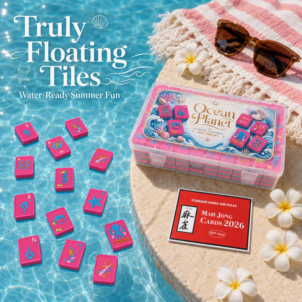 160PCS flottant American Mahjong Set Ocean Thème