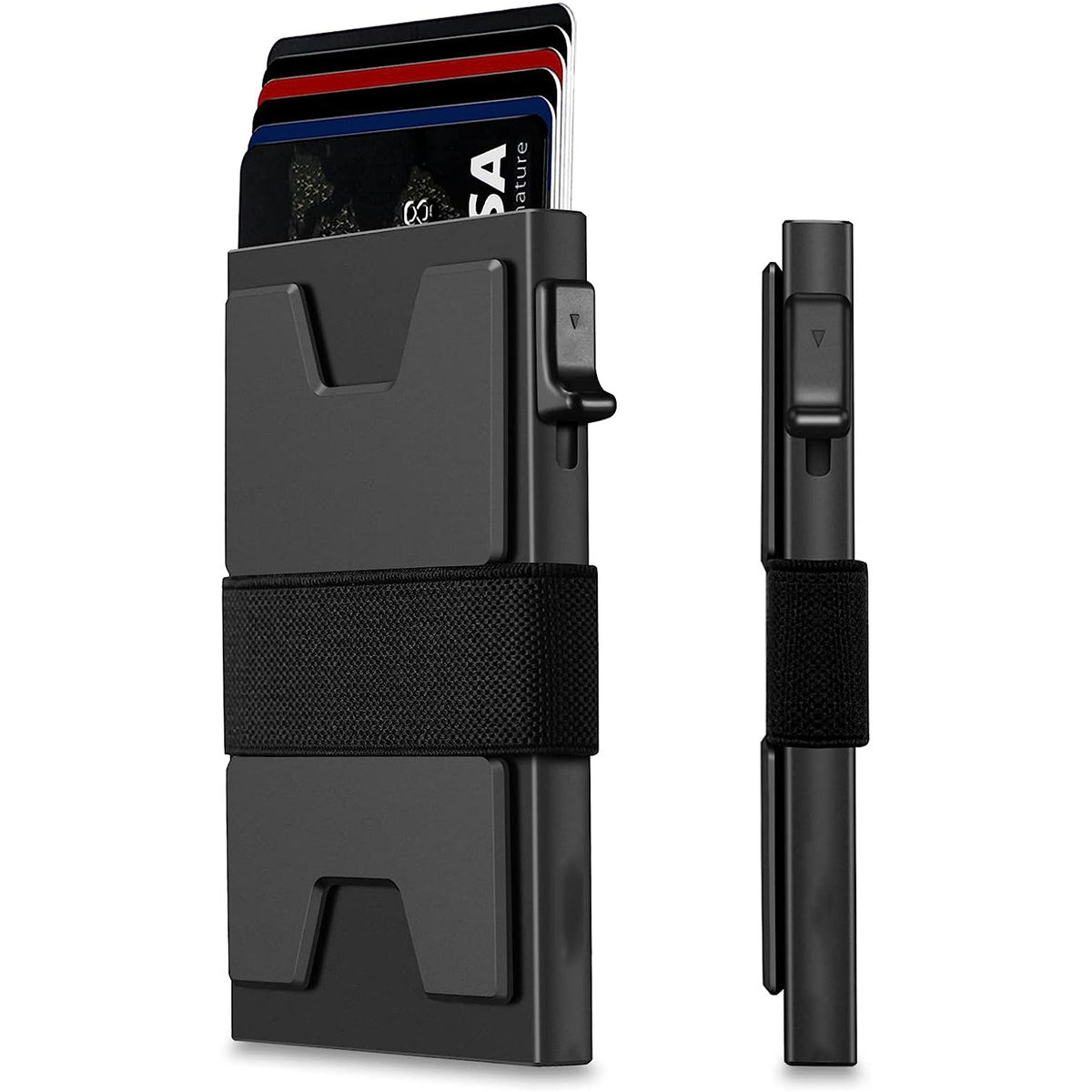 Support de carte de portefeuille en alliage d'aluminium magnétique RFID pour hommes