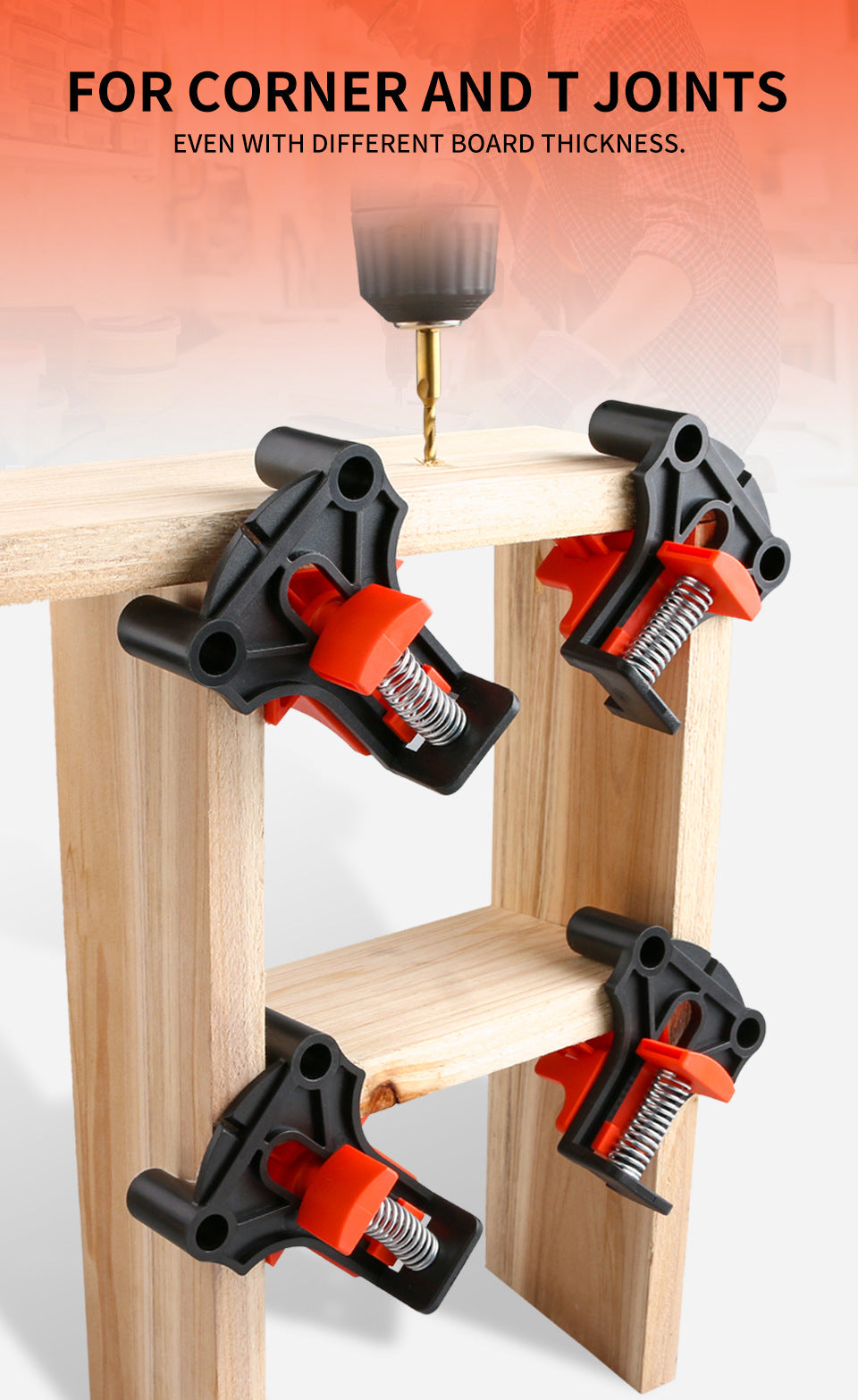 Punch Installer 90 degrés angle droit Clip photo cadre Clip photo cadre Clip