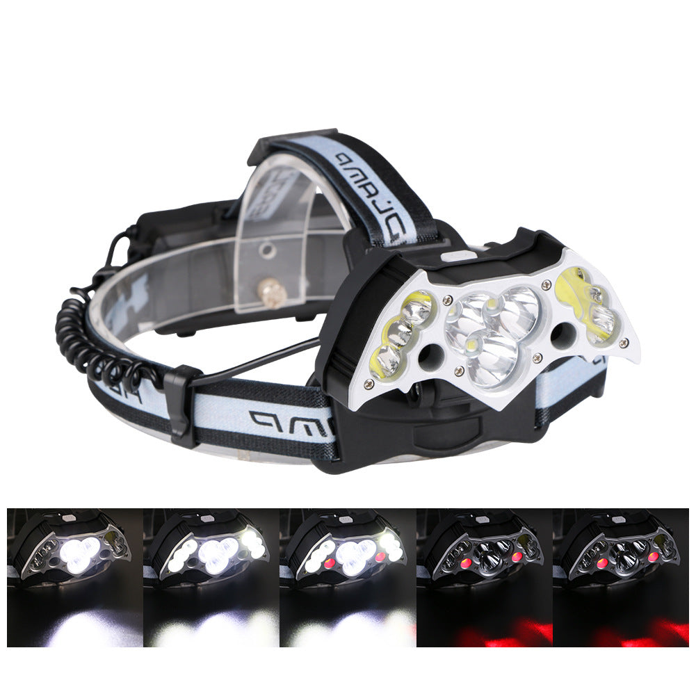 Chargeable Cob Strong Headlight Outdoor Aluminium Alloy Camping Searchlight