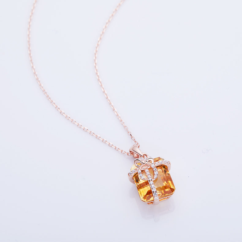 S925 Collier de boîte cadeau en argent sterling
