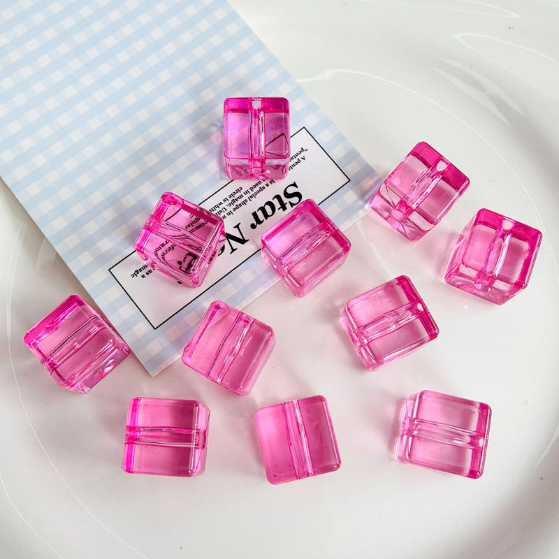 Perles de cubes acryliques plats