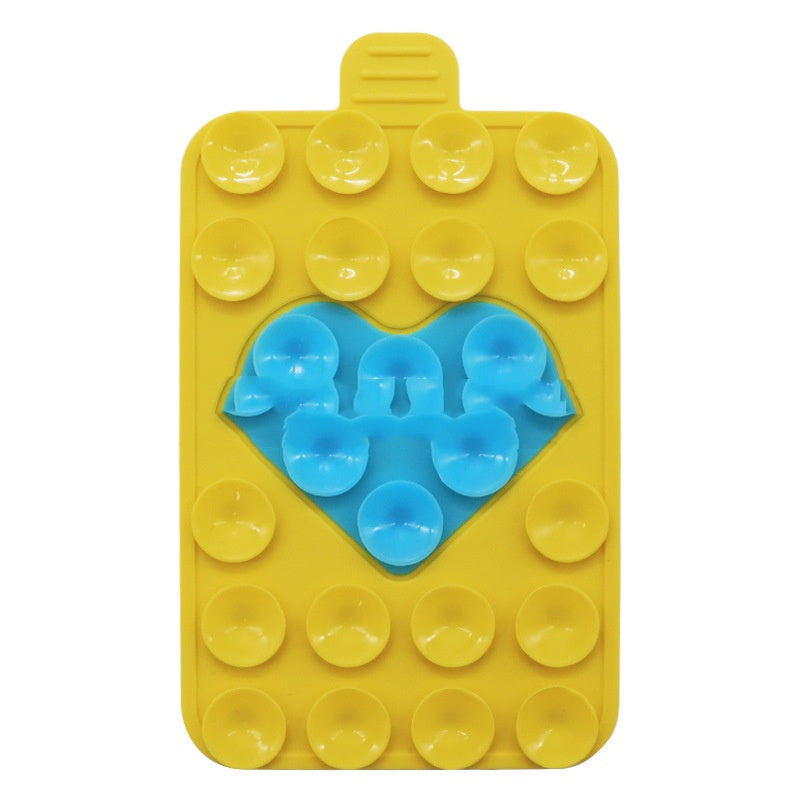 Porte-cas de téléphone à aspiration silicone double face