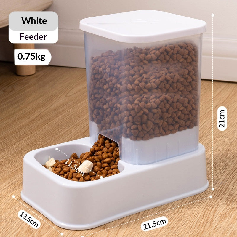 Cat Dog Bowl Food and Water Dispenser Automatic Dual-bowl Fooding Pet Supplies
