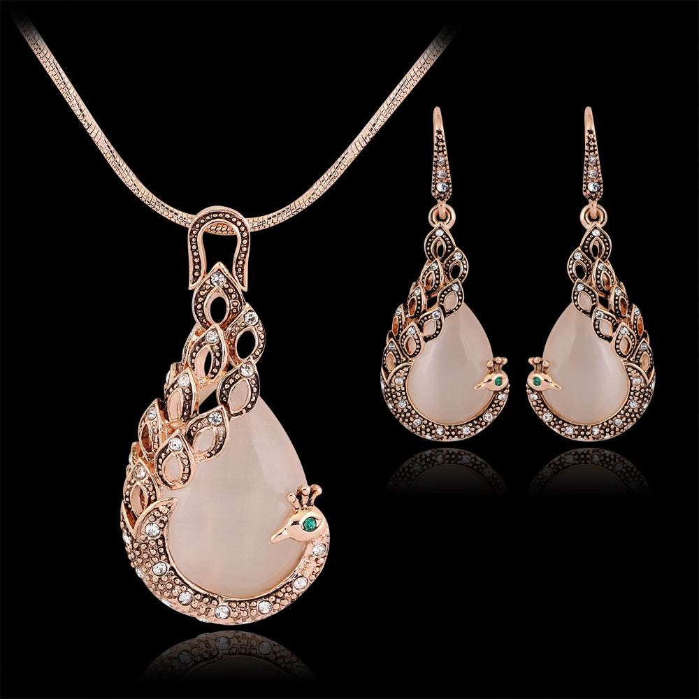 Ensemble de bijoux de paon