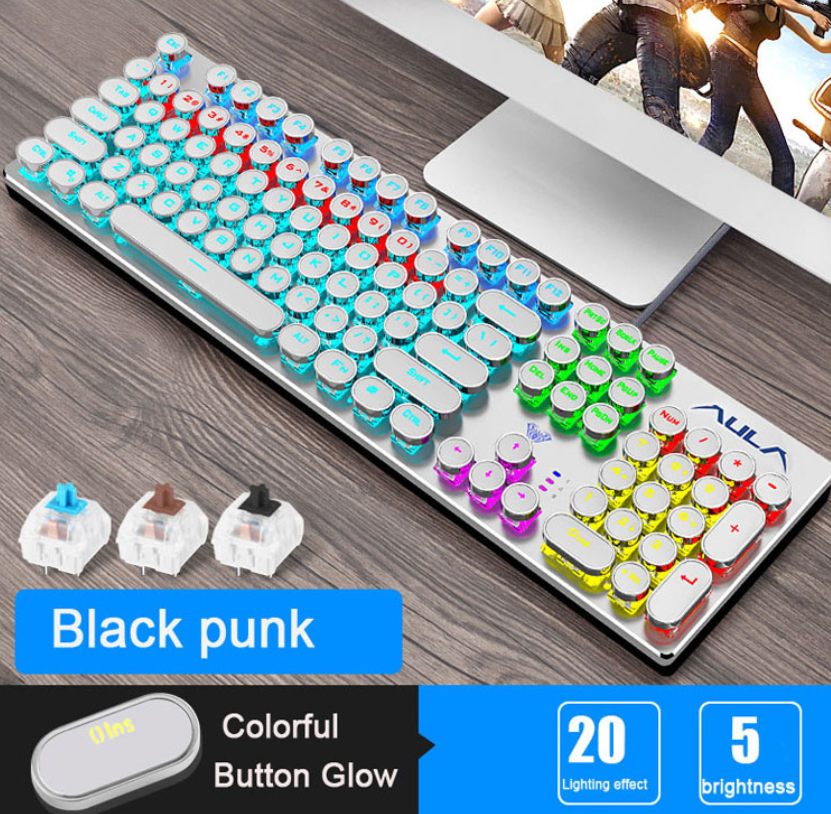 Steampunk true mechanical keyboard game
