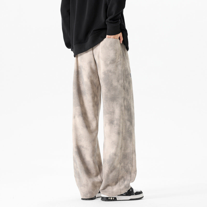 Pantalon rétro-caustomisé à large leg pour hommes