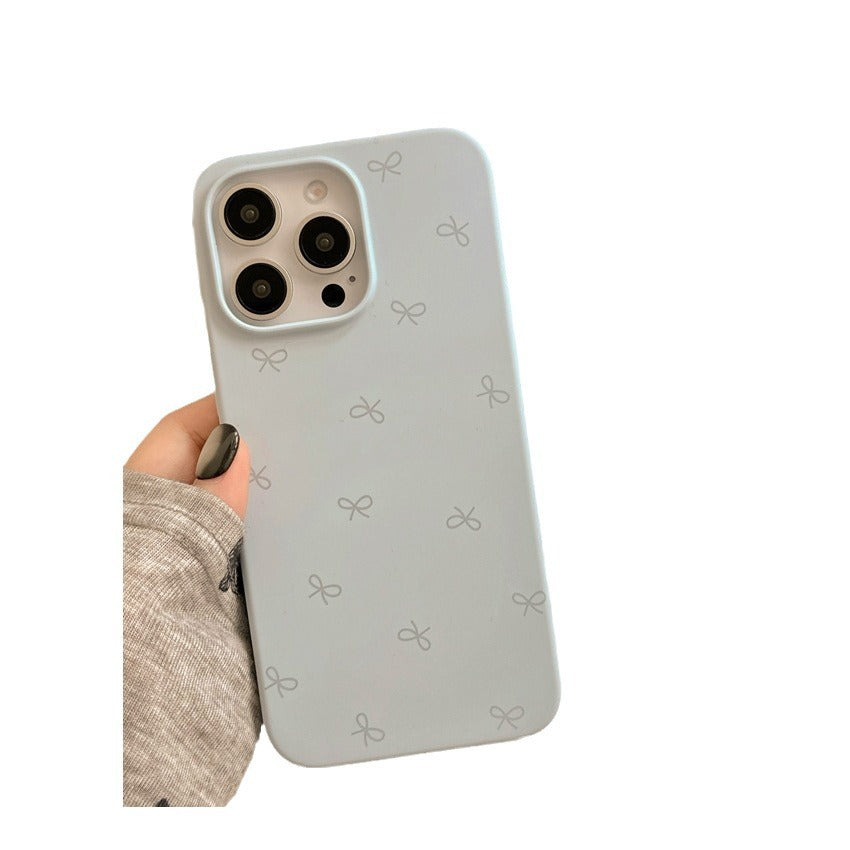 Cas de téléphone Bow liquide silicone peau se sentant résistant à la chute