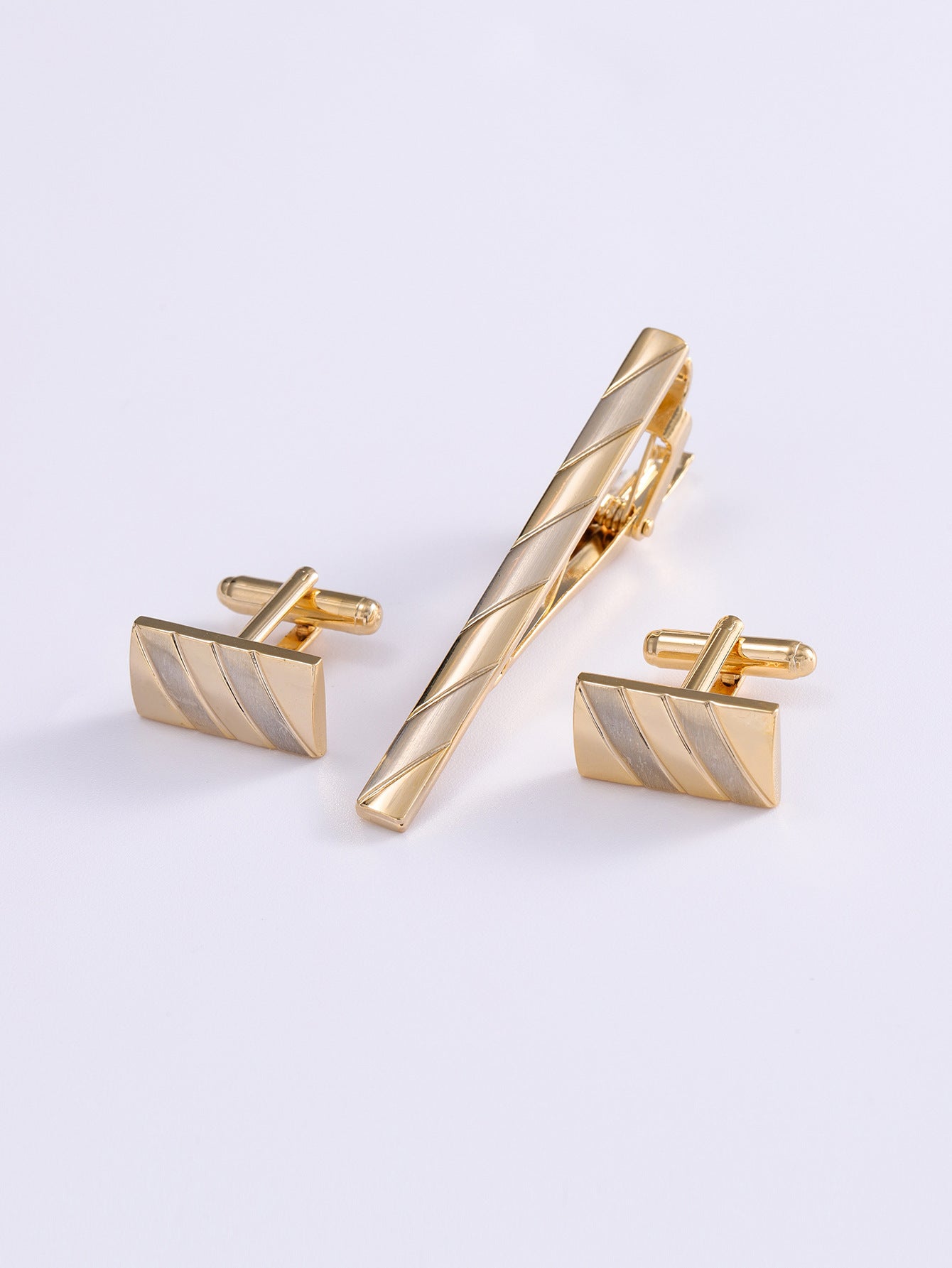 Hommes formal Business Cufflinks and Tie Clip Set
