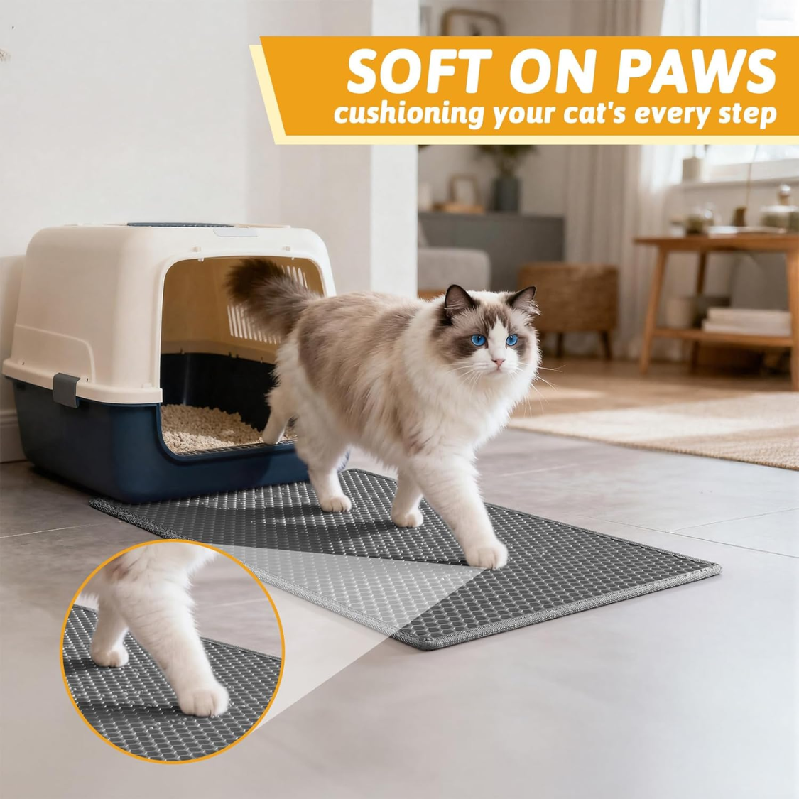 Double-layer waterproof cat litter mat