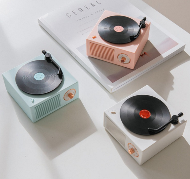 Rétro haut-parleur Bluetooth sans fil vinyle