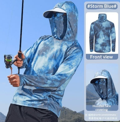 Homme S Summer Sun Veste de protection avec revêtement du visage Style léger