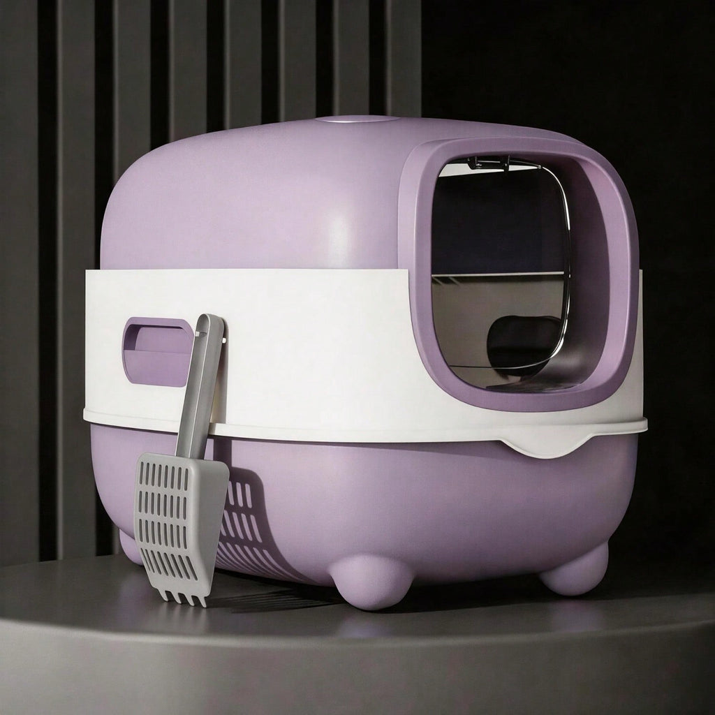 Fully Enclosed Litter Box with UV Sterilization Odor Control